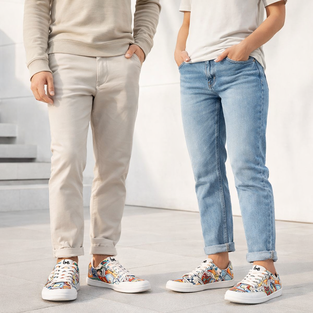 Barfuss Sneakers Comics Color