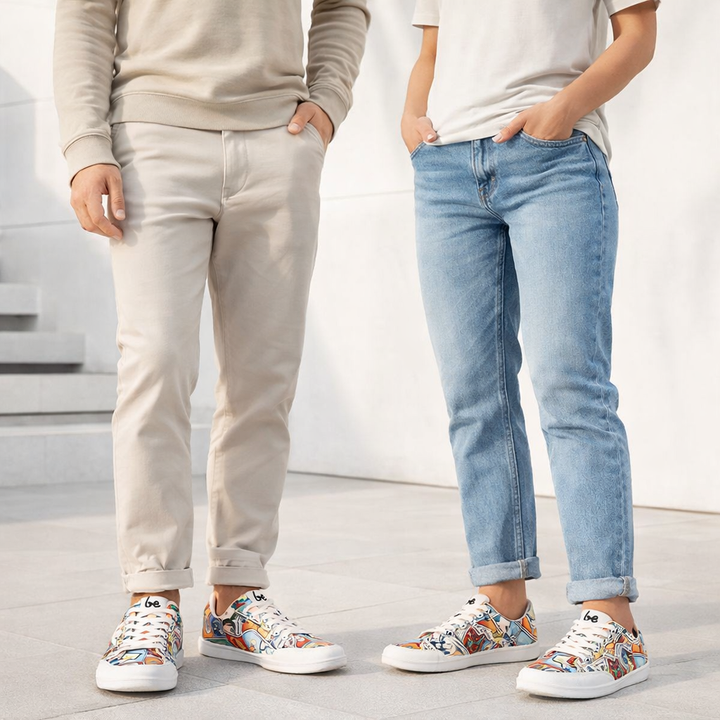 Barfuss Sneakers Comics Color